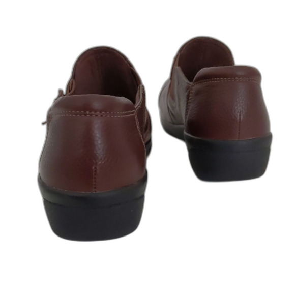 Clarks Brown Leather Flats - Picture 3 of 8